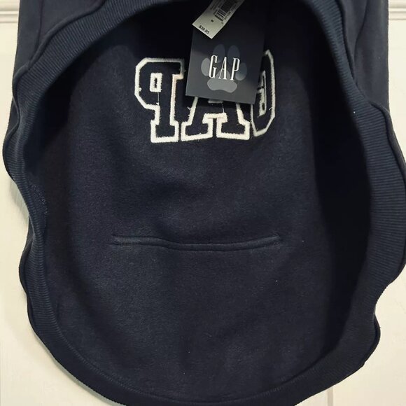 BNWT GAP LOGO PET HOODIE HEAVY SWEATSHIRT NAVY BLUE US SIZE MEDIUM (M) - Picture 4 of 12